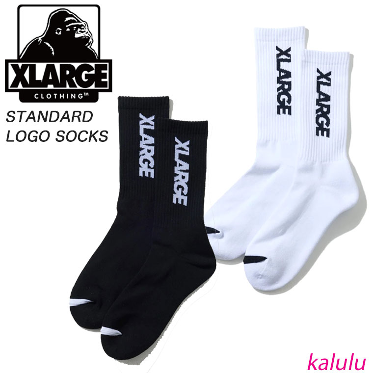 楽天kalulu【カルル】エクストララージ ソックス XLARGE STANDARD LOGO SOCKS 刺繍 メンズ 靴下 おしゃれ ストリート ブランド 通勤 通学 学生 101254054002