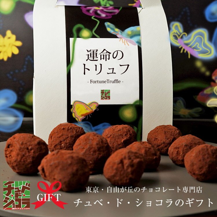 【運命のトリュフ ギフトボックス150g】チュベ・ド・ショコラ　東京土産　トリュフ　チョコレート　クーベルチュール　ギフト　プレゼント　贈り物　蒲屋忠兵衛商店のサムネイル