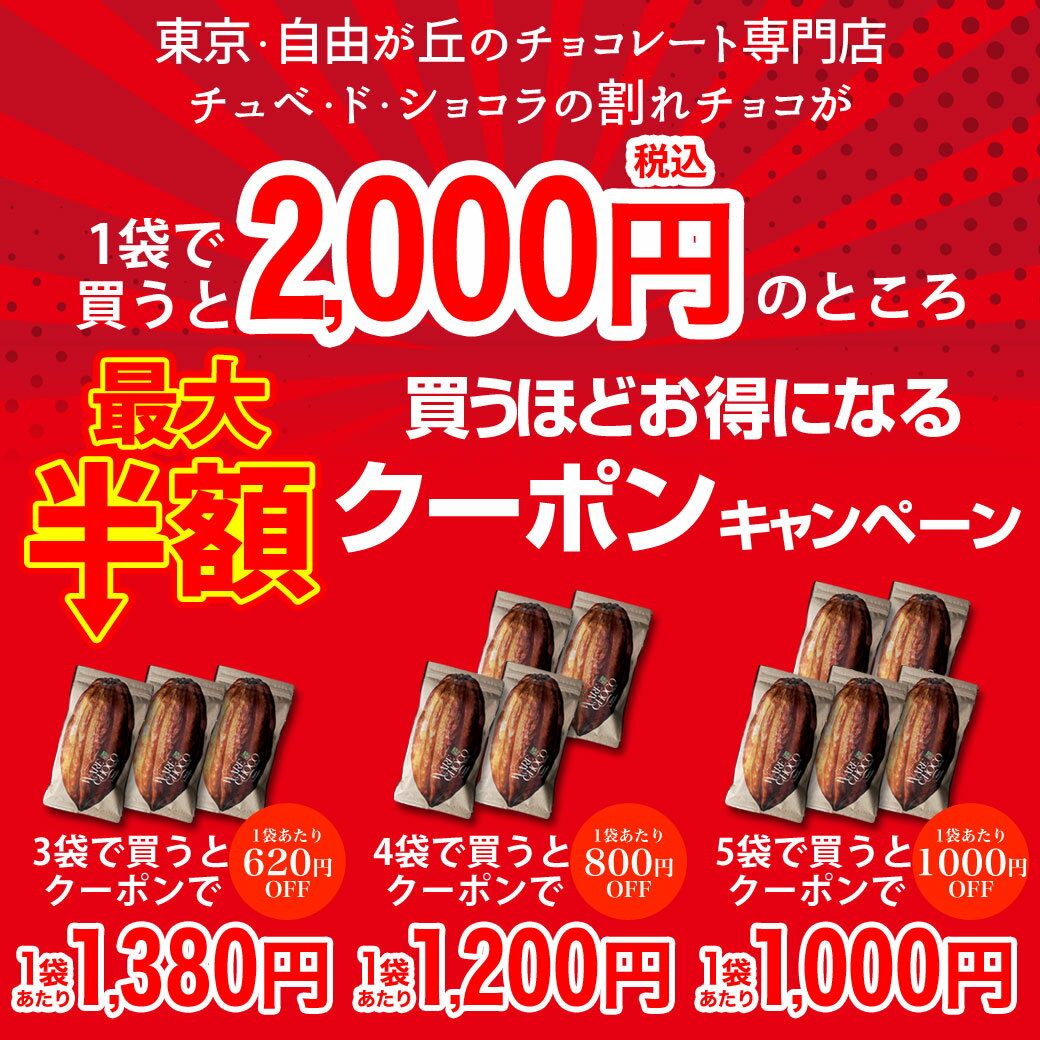 割れチョコ お試し 選べる25種 チョコレート　東京　自由が丘 チュべ・ド・ショコラ クーベルチュール　楽天スイーツランキング1位受賞！