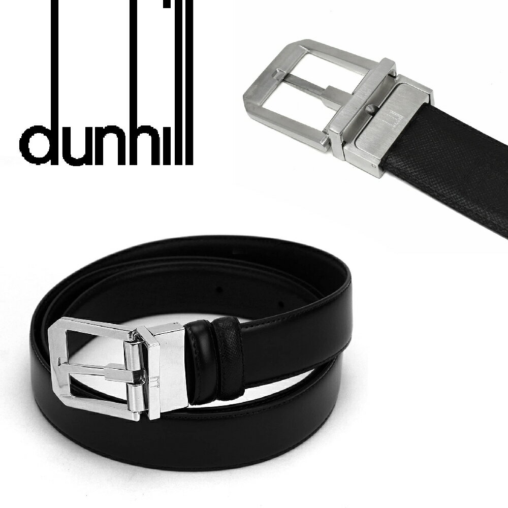 ダンヒル ベルト（メンズ） ダンヒル Dunhill メンズ ブラックリバーシブル ベルト HPN230A42 海外輸入品