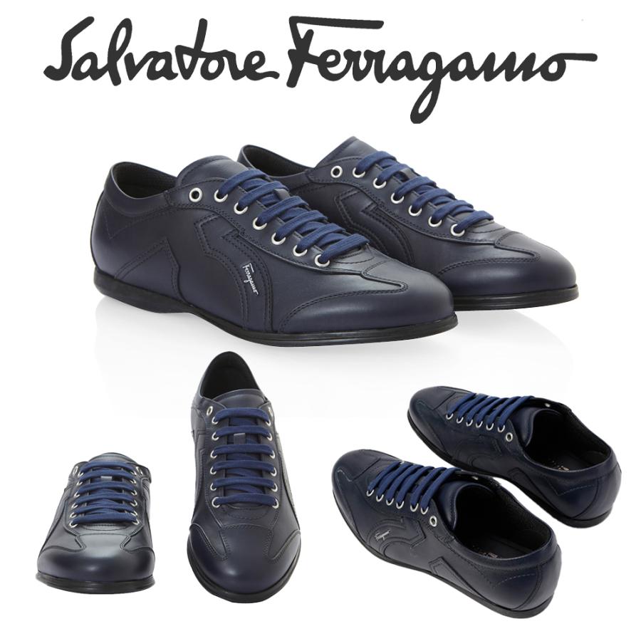 楽天鎌倉の風　楽天市場店フェラガモ FERRAGAMO メンズ レースアップ レザーシューズ 0523722 MILLE6 INDACO 海外輸入品