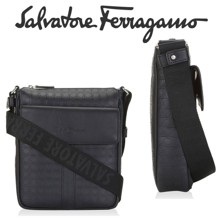 フェラガモ FERRAGAMO メンズ ショルダーバッグ 24-9489 0565099 DEEP-BLACK 海外輸入品