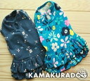 【犬服】花柄ワンピース