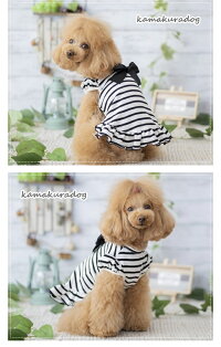 【犬服】リボンパフワンピ