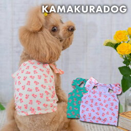 【犬の服】ピンキーフラワーキャミ