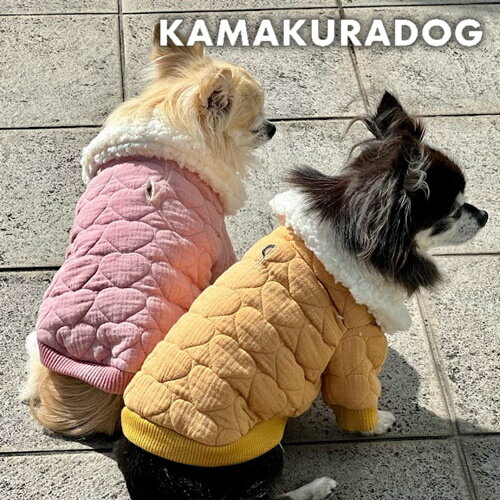 【犬の服】キルトハートのボアジャケット