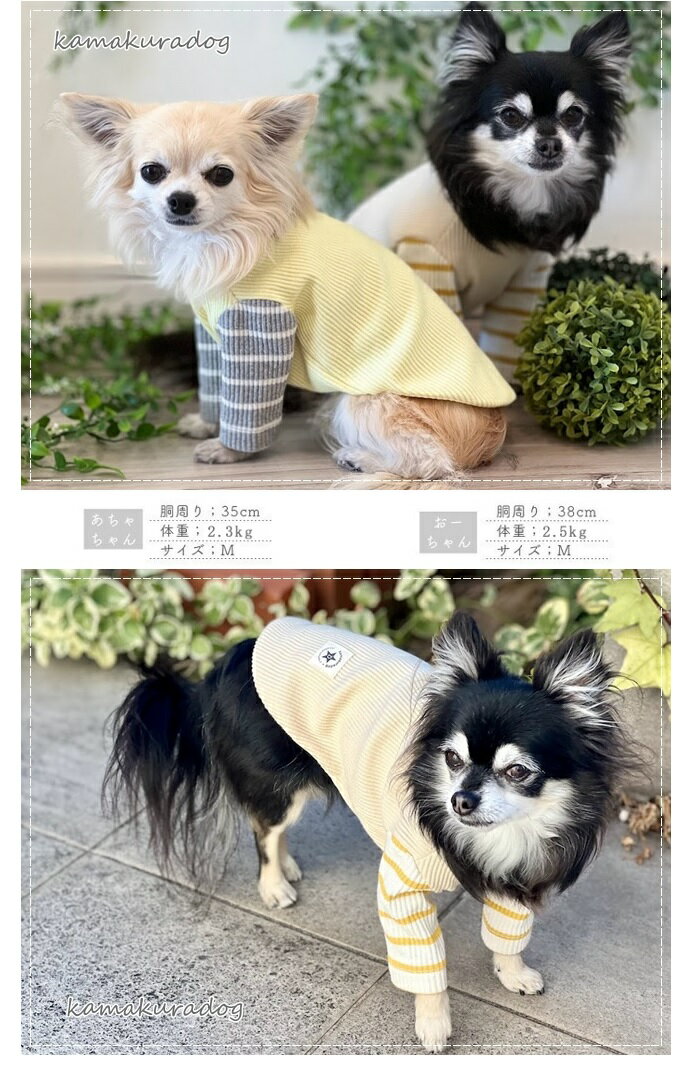 【犬の服】ペールカラーリブトップスの紹介画像2