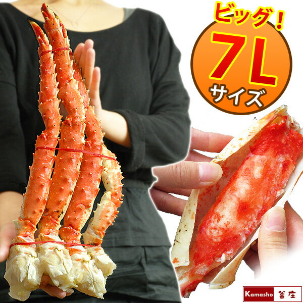 タラバガニ 特大 アラスカ産 限定 7Lサイズ 一肩で1.2kg(氷膜除く解凍前) 半身 ボイル冷凍 送料無料 贈答用品質 大きい おいしい たらば蟹 脚 足 かに カニ Alaskan king crab バレンタイン チョコ以外 誕生日 お祝い お礼 ギフト プレゼント お取り寄せ あす楽
