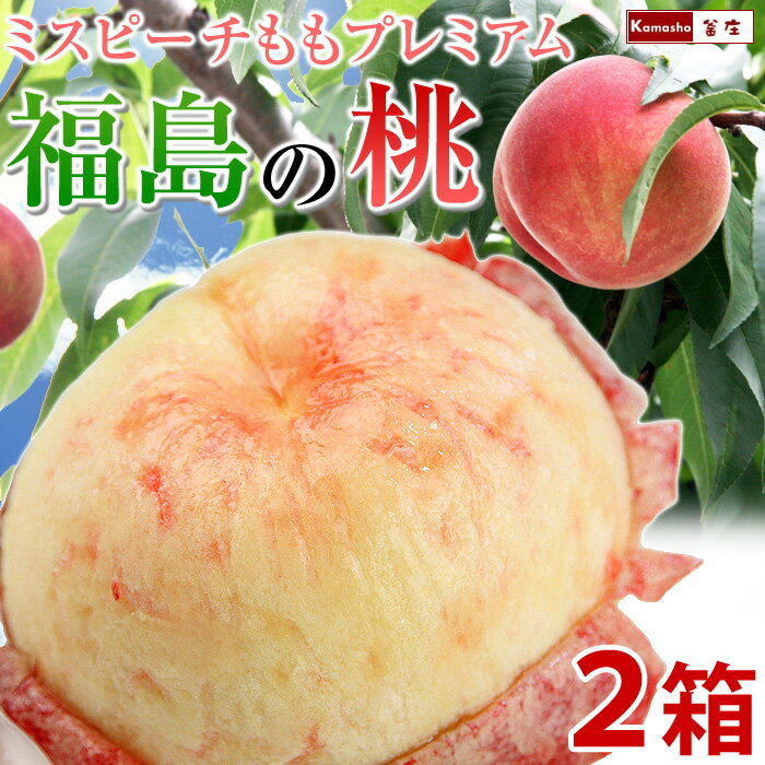 桃 ギフト 福島 【 予約 福島 桃 あかつき 特秀品 約2kg 6-7玉入】×2箱 お中元 御中元 ギフト 桃 もも ..