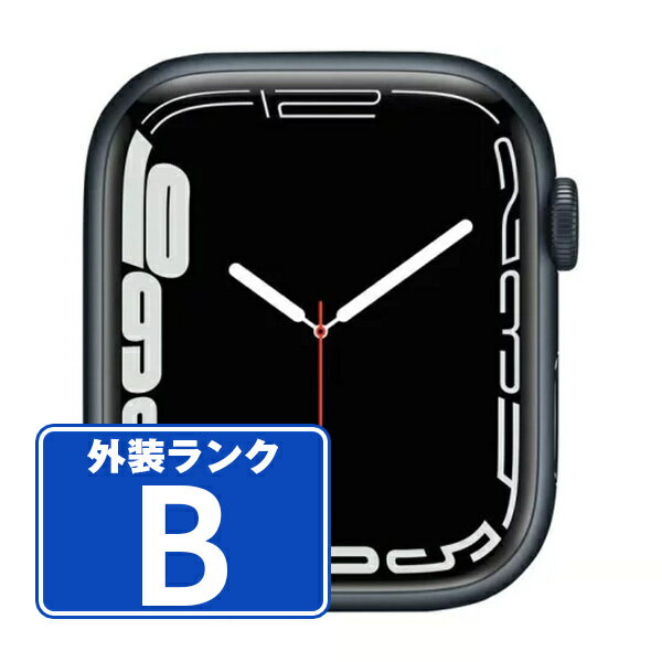 【中古】 Apple Watch Series7 45mm 32GB GPSモデル MKN53FD/A ミッドナイトアルミニウム Bランク SIMフリー 本体 【あす楽】 【保証あり】 【送料無料】 aw745m32m7