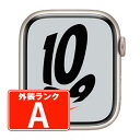 【中古】 Apple Watch Series7 Nike 45mm 32GB LTE MKMT3NF/A スターライトアルミニウム Aランク SIMフリー 本体 【あす楽】 【保証あり】 【送料無料】 aw745m32m8