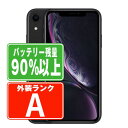 バッテリー90%以上  iPhoneXR 64GB ブラック Aランク SIMフリー 本体 スマホ iPhone XR アイフォン アップル apple    ipxrmtm943b