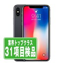 【30日 P5倍】【中古】 iPhoneX 256GB スペースグレイ SIMフリー 本体 スマホ iPhone X アイフォン アップル apple 【あす楽】 【保証あり】 【送料無料】 ipxmtm839