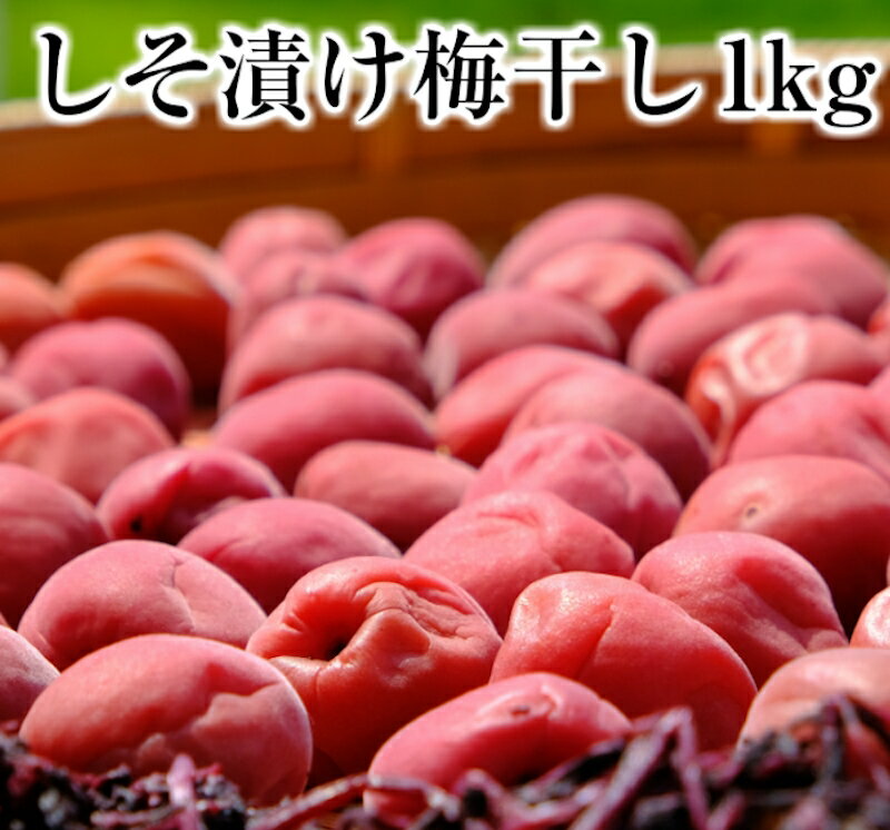 浜地屋 三重県産 紀州南高梅干し しそ漬け しそ梅 1kg 塩分10%