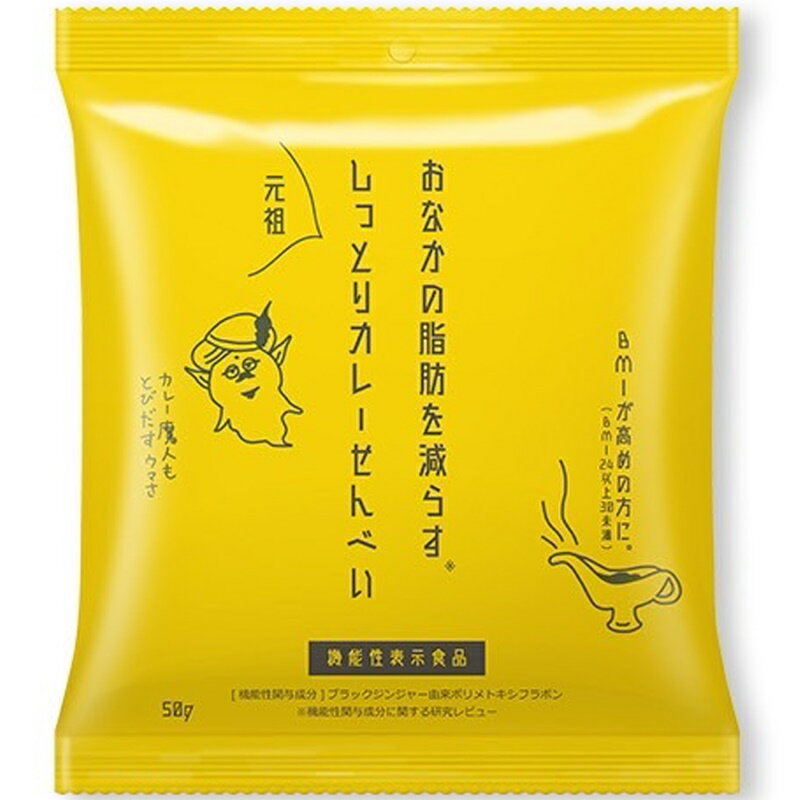 楽天食品卸 KAMBUTSUYAZEROPLUS おなかの脂肪を減らす元祖しっとりカレーせんべい 50g×12個