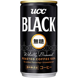 UCC ブラックコーヒー 無糖 缶 185g 60本 (30本×2箱)