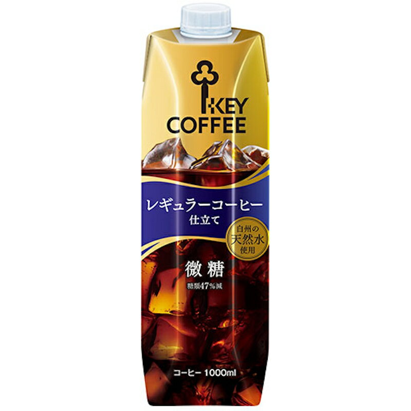 KEY COFFEEE キーコーヒー リキッド コーヒー 微糖 1000ml 12本(6本×2)