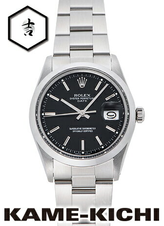 【中古】ロレックス　3年保証　オイスター パーペチュアル デイト　Ref.15000　ブラック　（ROLEX　Oyster Perpetual Date）