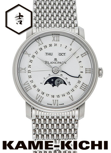 ブランパン ブランパン　ヴィルレ コンプリートカレンダー ムーンフェイズ　Ref.6654A-1127-MMB　新品　ホワイト　（BLANCPAIN　Villeret Complete Calendar Moonphase）