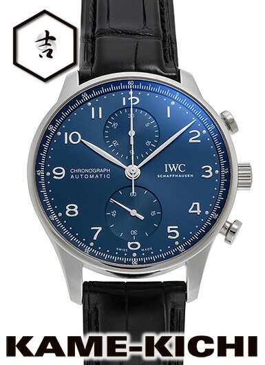 IWC ポルトギーゼ 腕時計（メンズ） IWC　ポルトギーゼ クロノグラフ　Ref.IW371606　新品　ブルー　（IWC　Portuguese Chronograph）【楽ギフ_包装】