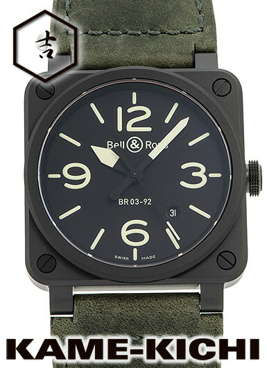 ベルandロス ベル＆ロス　BR03-92 ナイトラム　Ref.BR0392-BL3-CE/SCA　新品　ブラック　（Bell&Ross　BR03-92 Nightlum）【楽ギフ_包装】