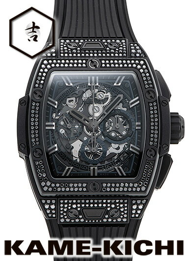 ウブロ　スピリット オブ ビッグバン オールブラック パヴェ　Ref.642.CI.0110.RX.1700　新品　グレー　（HUBLOT　Spirit of Big Bang All Brack Pave）【楽ギフ_包装】