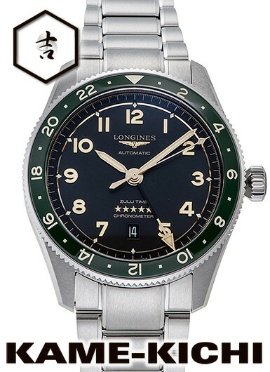 ロンジン スピリット ズールー タイム Ref.L3.812.4.63.6 新品 ブラック （LONGINES Spirit Zulu Time）