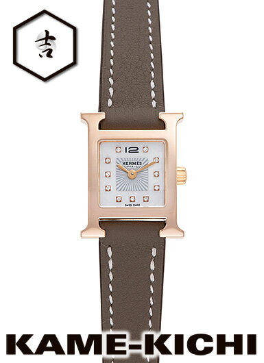 Hウォッチ エルメス　Hウォッチ ミニ　Ref.HH1.102　新品　ホワイト　（HERMES　H Watch Mini）