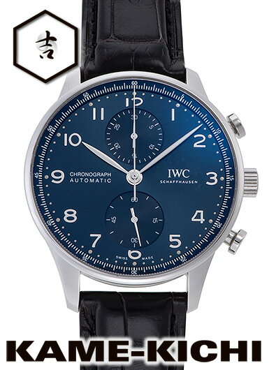 IWC ポルトギーゼ 腕時計（メンズ） IWC　ポルトギーゼ クロノグラフ　Ref.IW371606　新品　ブルー　（IWC　Portuguese Chronograph）【楽ギフ_包装】