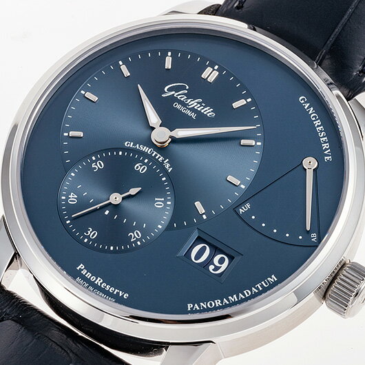 グラスヒュッテオリジナル　パノリザーブ　Ref.1-65-01-26-12-61　新品　ブルー　（GLASHUTTE ORIGINAL　Pano Reserve）