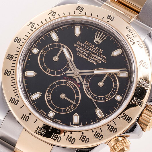 【中古】ロレックス　3年保証　デイトナ　Ref.116523　ブラック　（ROLEX　Daytona）