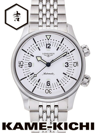 ロンジン　レジェンドダイバー　Ref.L3.764.4.16.6　新品　ホワイト　（LONGINES　Legend Diver）