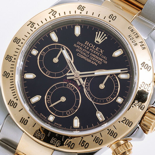 【中古】ロレックス　3年保証　デイトナ　Ref.116523　ブラック　（ROLEX　Daytona）