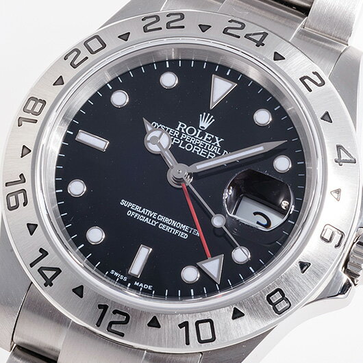 【中古】ロレックス　3年保証　エクスプローラーII　Ref.16570　ブラック　（ROLEX　ExplorerII）