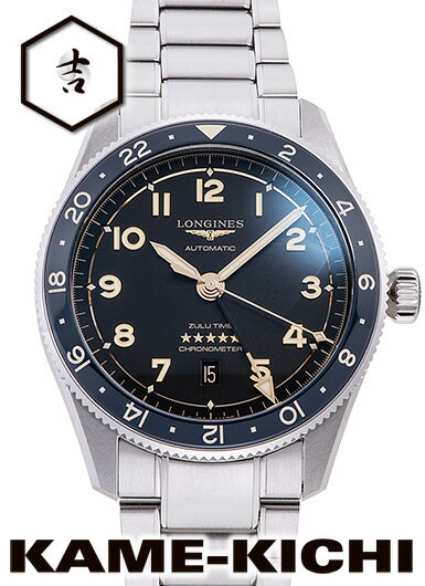 ロンジン　スピリット ズールー タイム　Ref.L3.812.4.60.6　新品　ブラック　（LONGINES　Spirit Zulu Time）