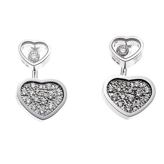 ショパール　ハッピーハート ピアス　Ref.83A082-1009　未使用品　WG　（CHOPARD　Happy Heart Pierce）【楽ギフ_包装】