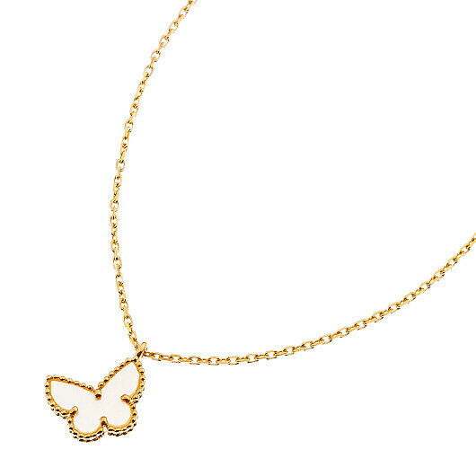 【中古】ヴァンクリーフ＆アーペル　スウィート アルハンブラ パピヨン ペンダント　YG　（Van Cleef&Arpels　Sweet Alhambra Papillon Pendant）のサムネイル