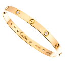 【中古】カルティエ ラブ ブレスレット Ref.B6026318 YG (CARTIER Love Bracelet) 18サイズ ハーフダイヤ 2008年