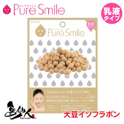 Pure Smile エッセンスマスク乳液タイプ　大豆イソフラボン　【ピュアスマイル　フェイスマスク　1枚】