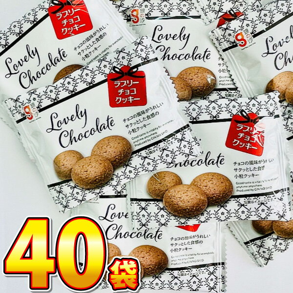 【平日正午までの注文で最短翌日お届け】【送料無料】銀の汐 ラブリー チョコクッキー 1袋(10g)×40袋【業務用 大量 菓子まき ビスケット お菓子 チョコレ...