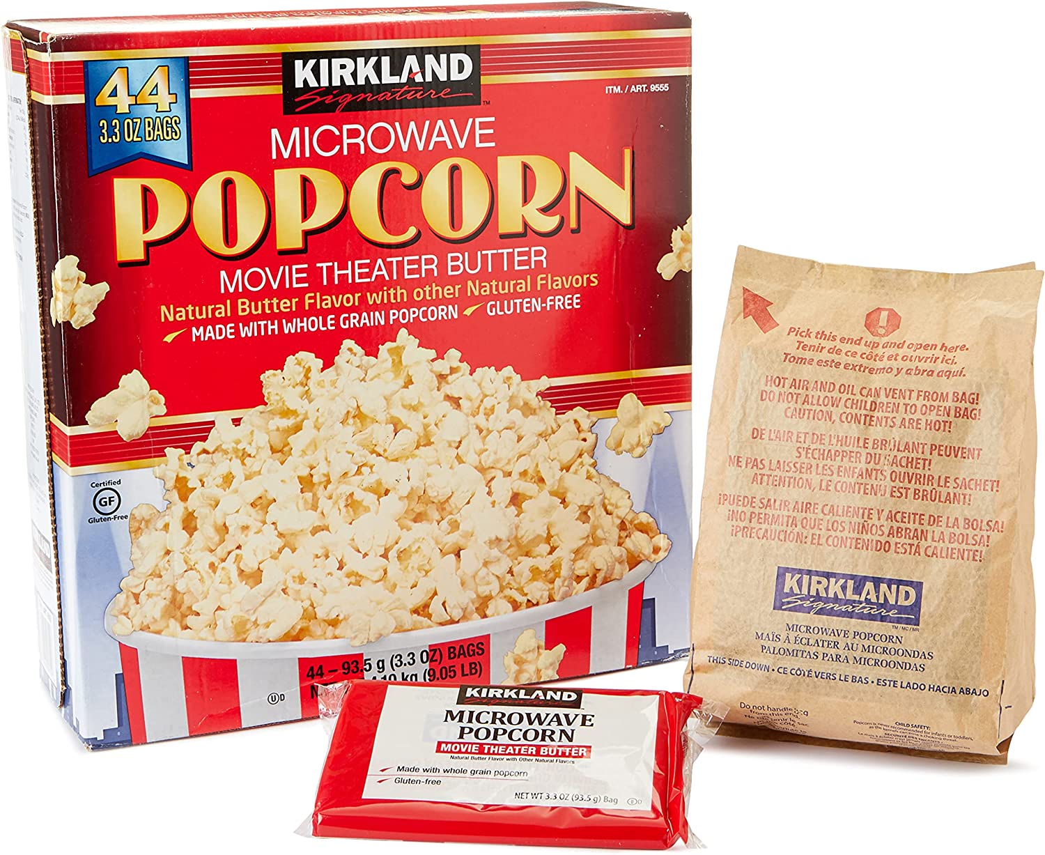 【あす楽対応 送料無料】[在庫限り] カークランド KIRKLAND ポップコーン 4.1kg（1袋（93.5g）×44袋入）×1箱【賞味期限2024年11月20日】【業務用 大量 おつまみ まとめ買い 大容量 ポップコーン　種 ポップコーン レンジ 子供 駄菓子屋】 2