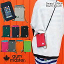 \5%クーポン有/ジムマスター gymmaster メンズ レディース ポーチ G502395 スウェット2WAYマルチポーチ スマホケース 財布 カードケース 小銭入れ evid |2 メール便送料無料