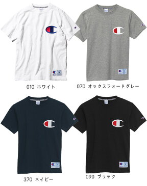 【メール便送料無料】チャンピオン Champion メンズ レディース Tシャツ 18SS アクションスタイル C3-F362 トップス 010 ホワイト 070 オックスフォードグレー 370 ネイビー 090 ブラック ビッグロゴ |2