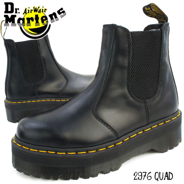 ドクターマーチン サイドゴアブーツ レディース 【返品交換送料無料】Dr.Martens ドクターマーチン2976 QUAD サイドゴアブーツ レディース 24687001 チェルシーブーツ ショートブーツ レザーブーツ 厚底 ブラック あす楽 evid