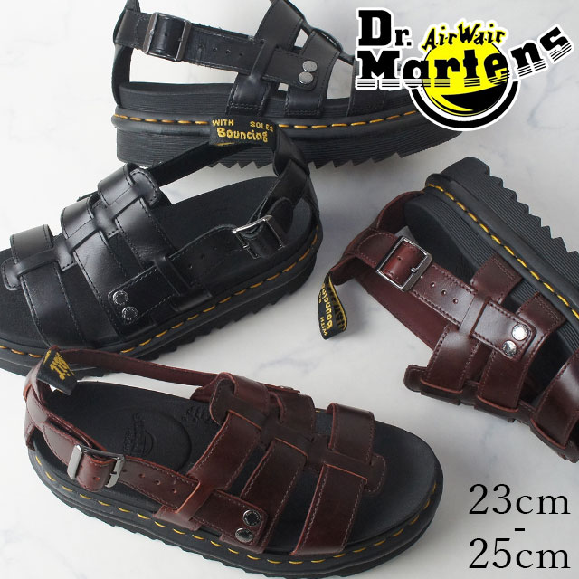 ドクターマーチン Dr.Martens テリー サンダル レディース 23521001 23521211 厚底 ストラップサンダル フィッシャーマンサンダル ブラック チャロ あす楽 evid2