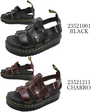【送料無料】Dr.Martens ドクターマーチンテリー サンダル レディース 23521001 23521211 厚底 ストラップサンダル フィッシャーマンサンダル ブラック チャロ evid