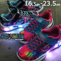 スケッチャーズSKECHERSスニーカー女の子子供靴キッズジュニア20203L光る靴ライトアップスニーカーローカットベルクロSライツ-パワーペタルズ-フラワースパークevid