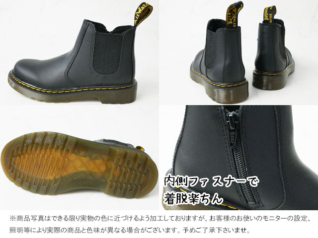 【あす楽】【送料無料】ドクターマーチン Dr.Martens コア キッズ バンザイ チェルシーブーツ サイドゴアブーツ 男の子 女の子 子供靴 ジュニア 16708001 ショートブーツ 黒 ブラック evid