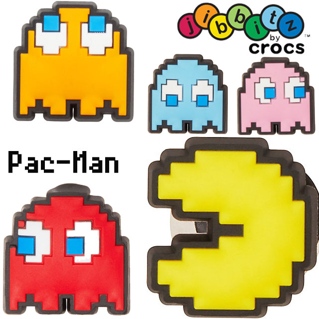 ＼5％クーポン有 5/30限定／クロックス crocs ジビッツ jibbitz パックマン ピンキー ブリンキー クライド インキー Pac-Man ラバークロッグ用アクセサリー 10007407 10007408 10007409 10007410 100074011 あす楽 evid