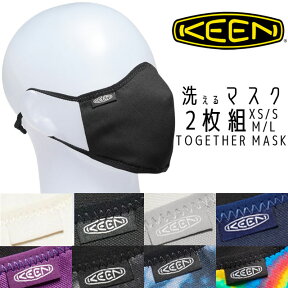 ＼ポイント7倍 4/24 20時～／キーン KEEN 洗えるマスク マスク 2枚組 メンズ レディース キッズ ジュニア 小さいめ 大きめ 大人 子供 アジャスター付き ナチュラル 黒 ネイビー グレー タイダイ パープル トゥギャザーマスク evid|3